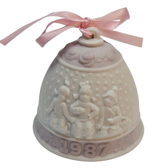 Vtg 1987 - 1991 Lladro Annual Christmas Bells Set of 5 Collectibles Made Spain - Picture 4 of 8